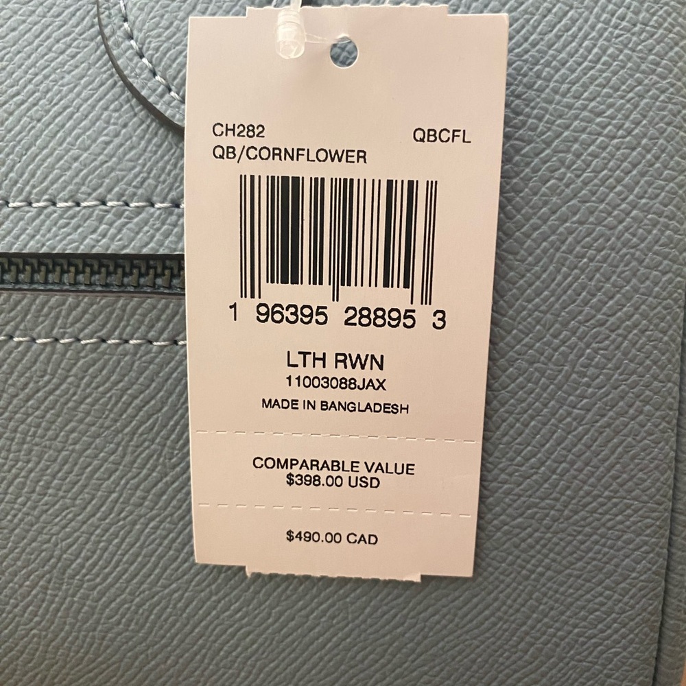 Coach Cornflower Rowan Bag NWT - Picture 2 of 6